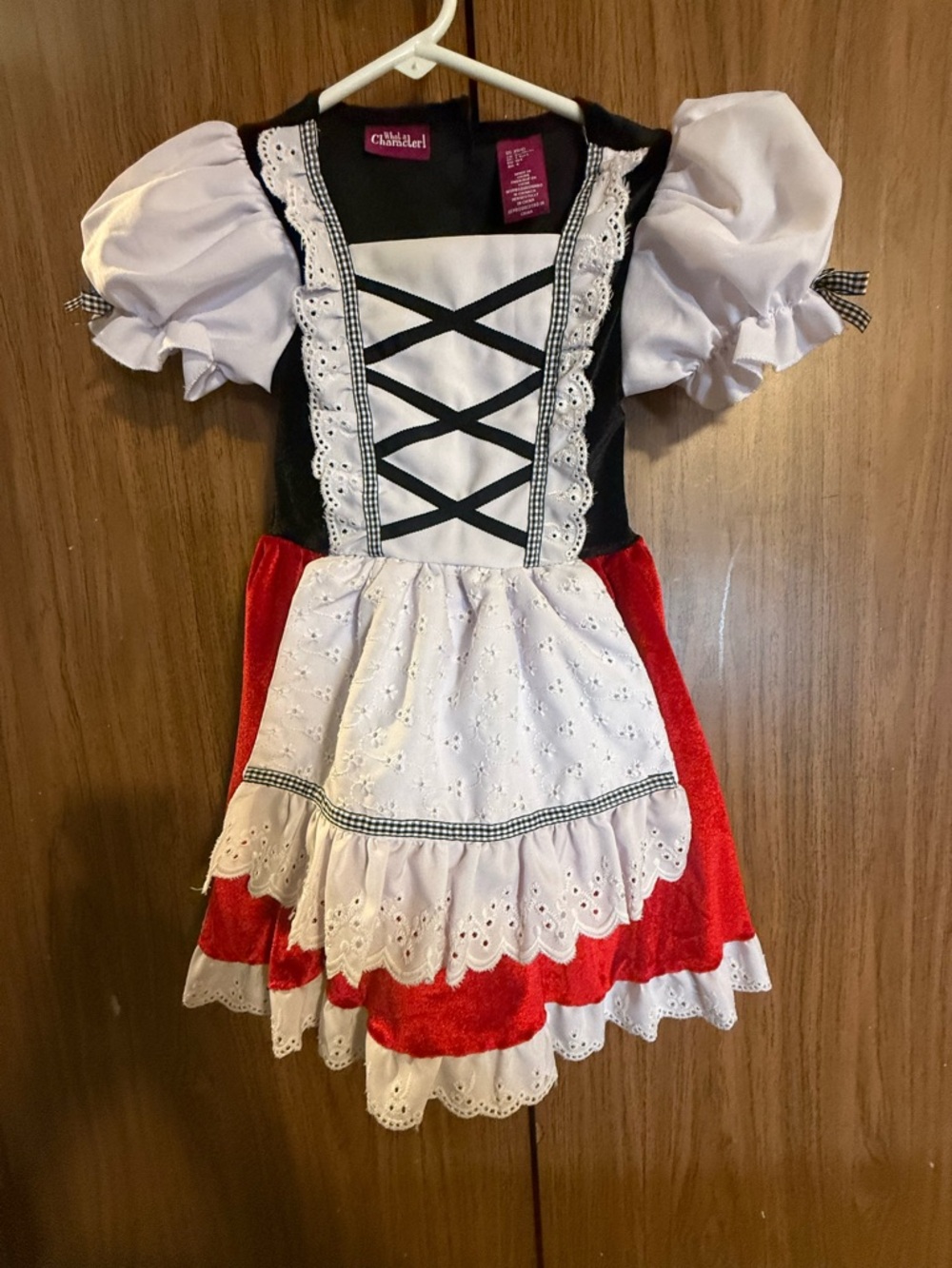 Childs Classic Red & White Peasant Costume Dress - Children’s Costume - Picture 1 of 4